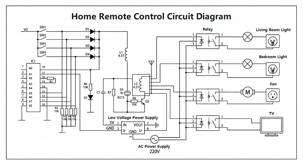 Home Remote Control Circuit Diagram