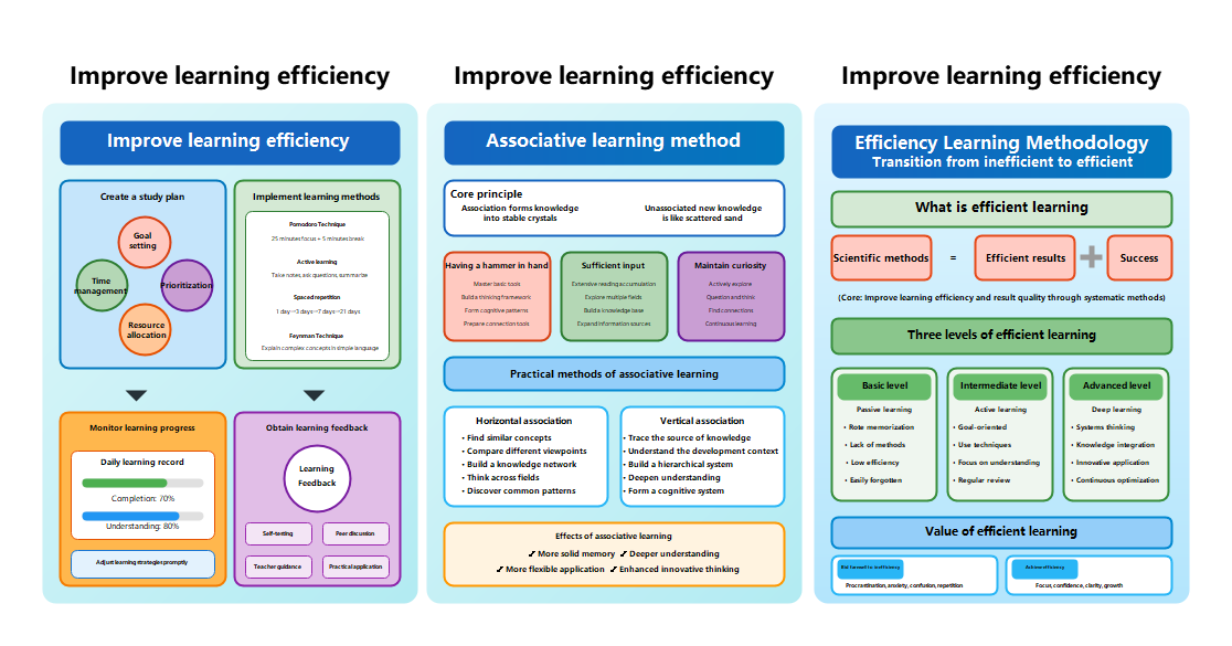 Learning Efficiency & Associative Methods Overview