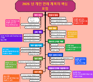 2025 년 개인 연례 계획의 핵심 요점