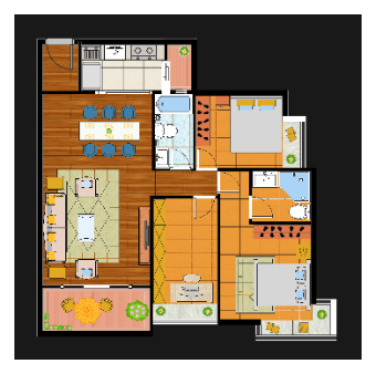 Modern Residential Apartment Layout Template