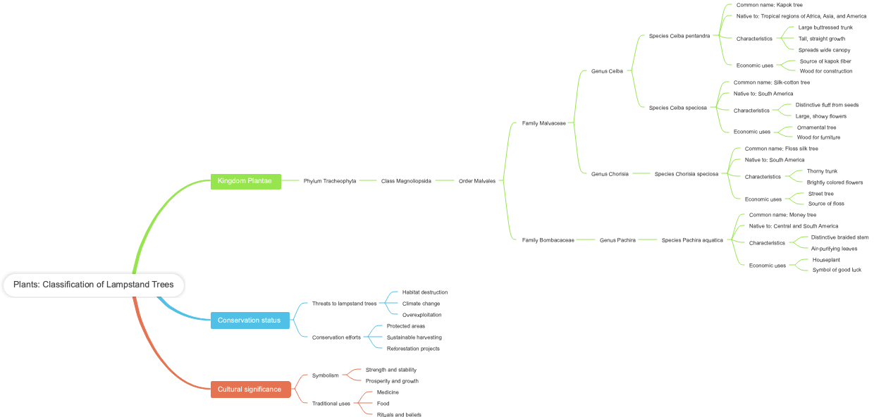Plants: Classification of Lampstand Trees