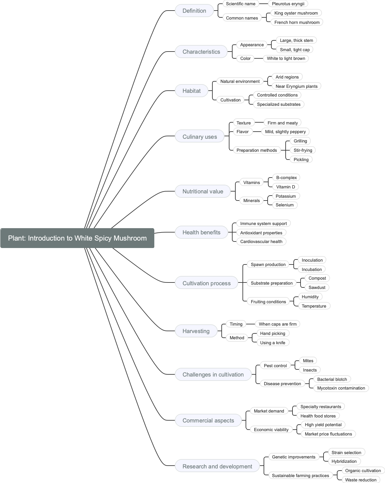 Plant: Introduction to White Spicy Mushroom