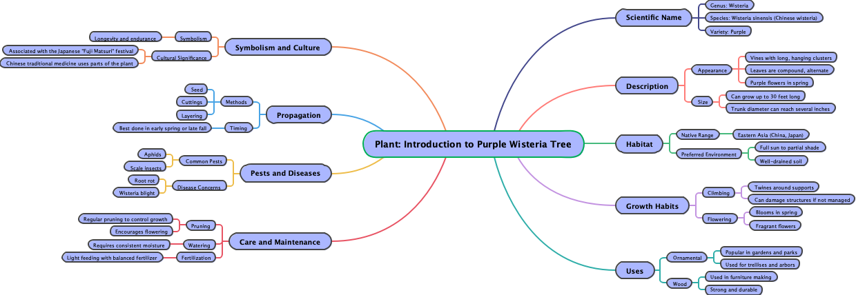 Plant: Introduction to Purple Wisteria Tree
