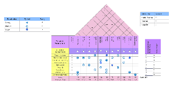 House of Quality Matrix for Product Requirements