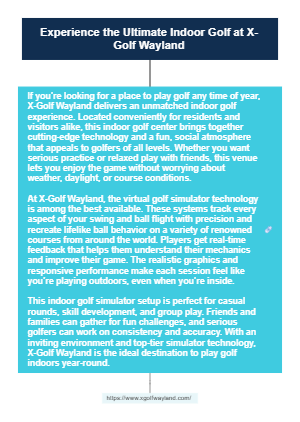 Experience the Ultimate Indoor Golf at X-Golf Wayland