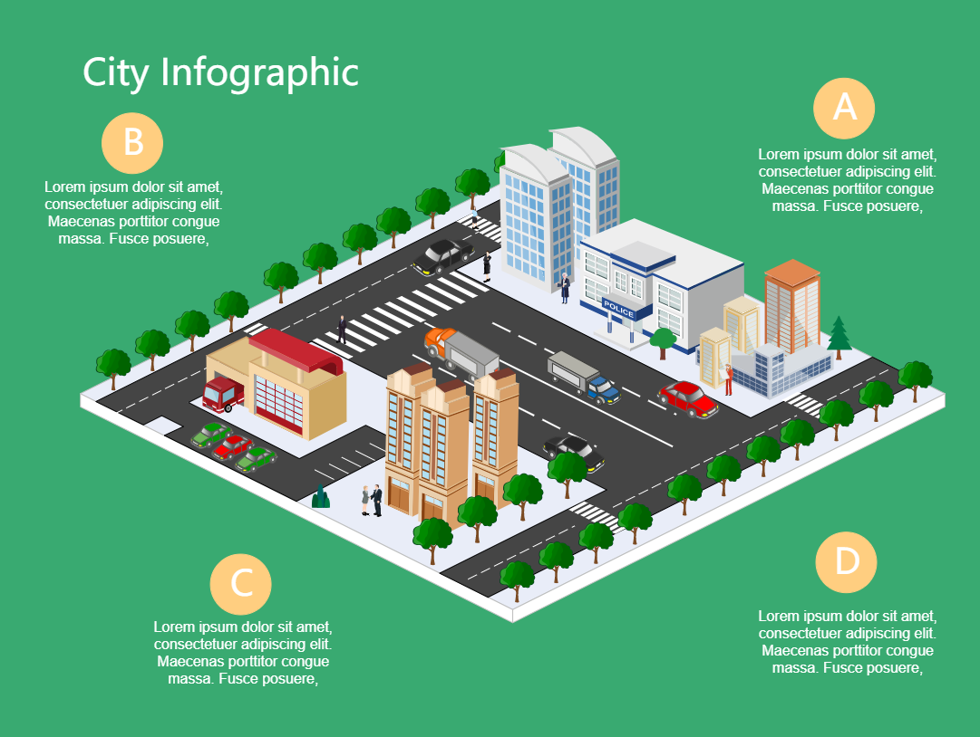 Isometric City Infographic