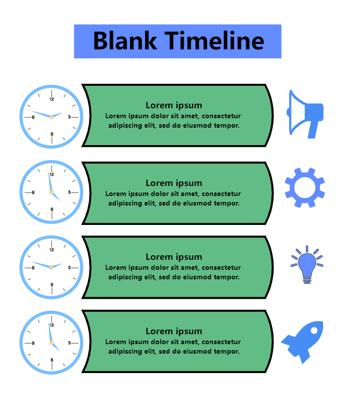 Blank Vertical Timeline Template