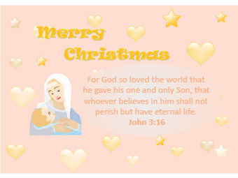 Christmas Card with Quote Bible