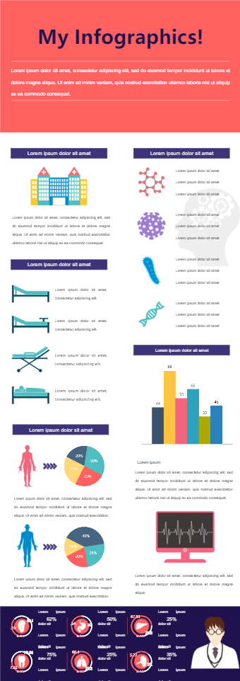Health Visual Infographic | EdrawMax Templates