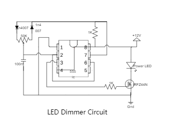 LED Dimmer Circuit Diagram | EdrawMax Templates