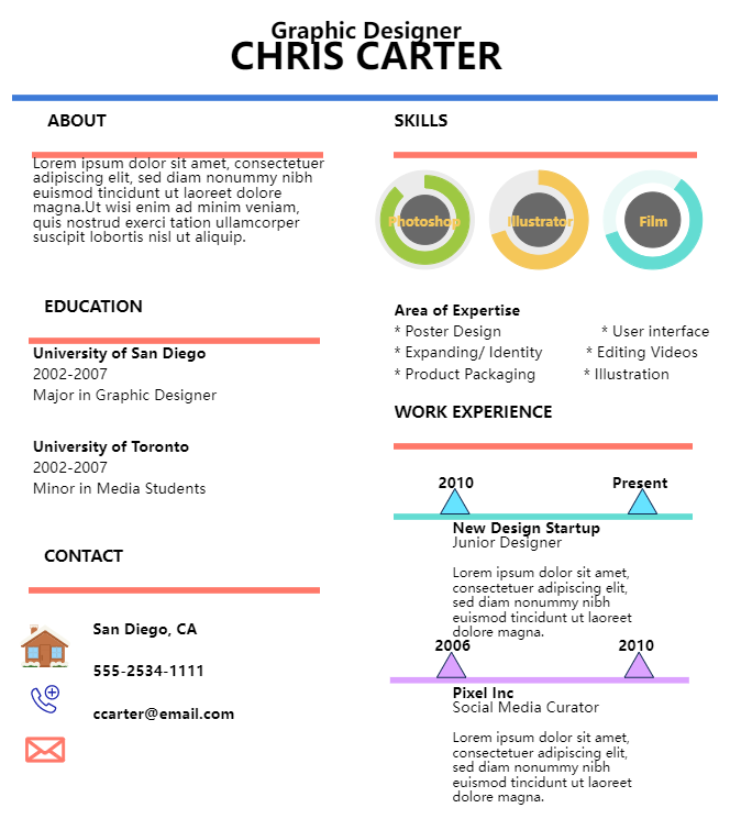 Infographic Resume Sample Template