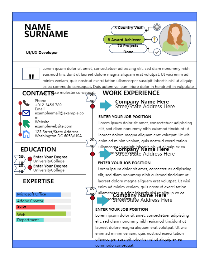 Infographic Resume CV Template