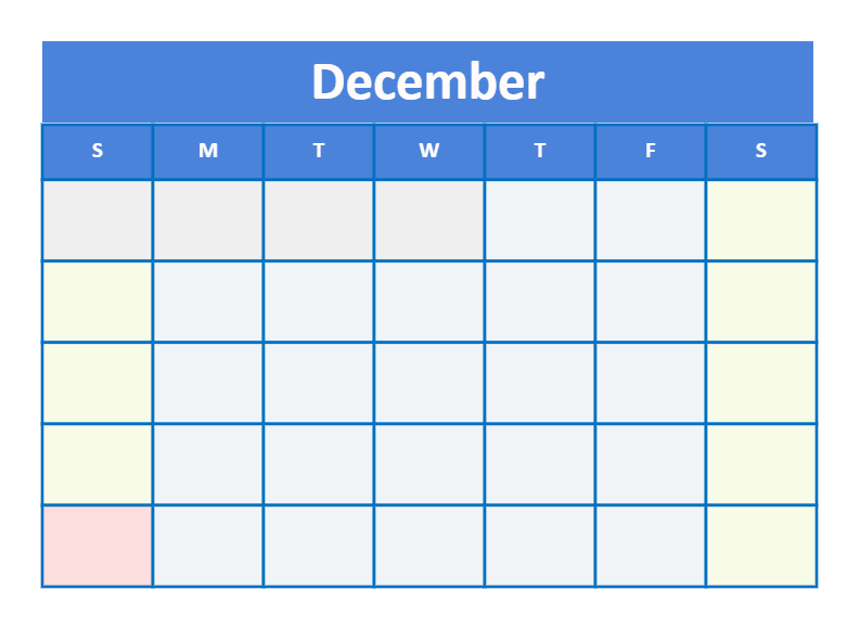 Blank Monthly Schedule Template