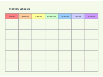 Monthly Schedule Templates for Microsoft Excel