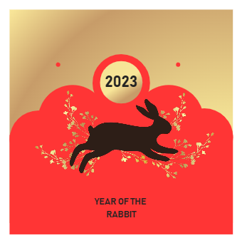 Happy Chinese New Year Rabbit 2023 Card