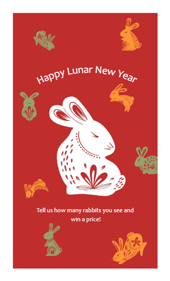 Rabbit Lunar New Year Card