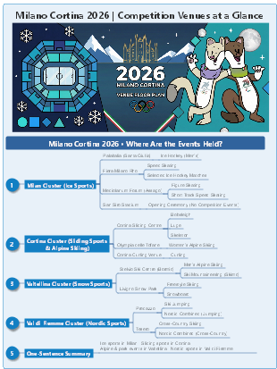 Milano Cortina 2026  Competition Venues at a Glance