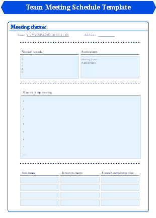 Team Meeting Schedule Template