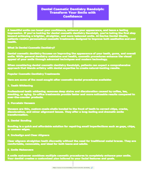 Dental Cosmetic Dentistry Randolph: Transform Your Smile with Confidence