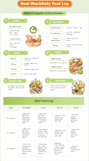 Meal Plan and Daily Food Log Template
