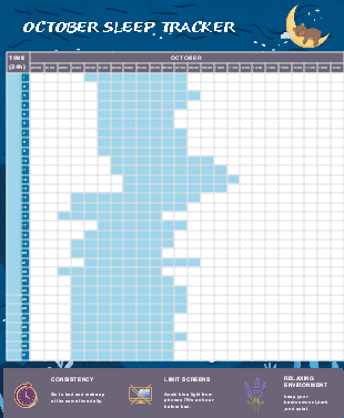 October Sleep Tracker Template