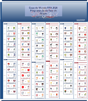 Calendário Completo e Detalhado da Fase de Grupos da Copa do Mundo FIFA 2026