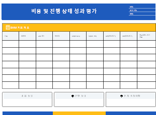 프로젝트 비용 및 일정 성과 평가