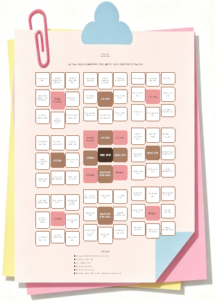 학업 목표 달성 계획 마인드맵 템플릿