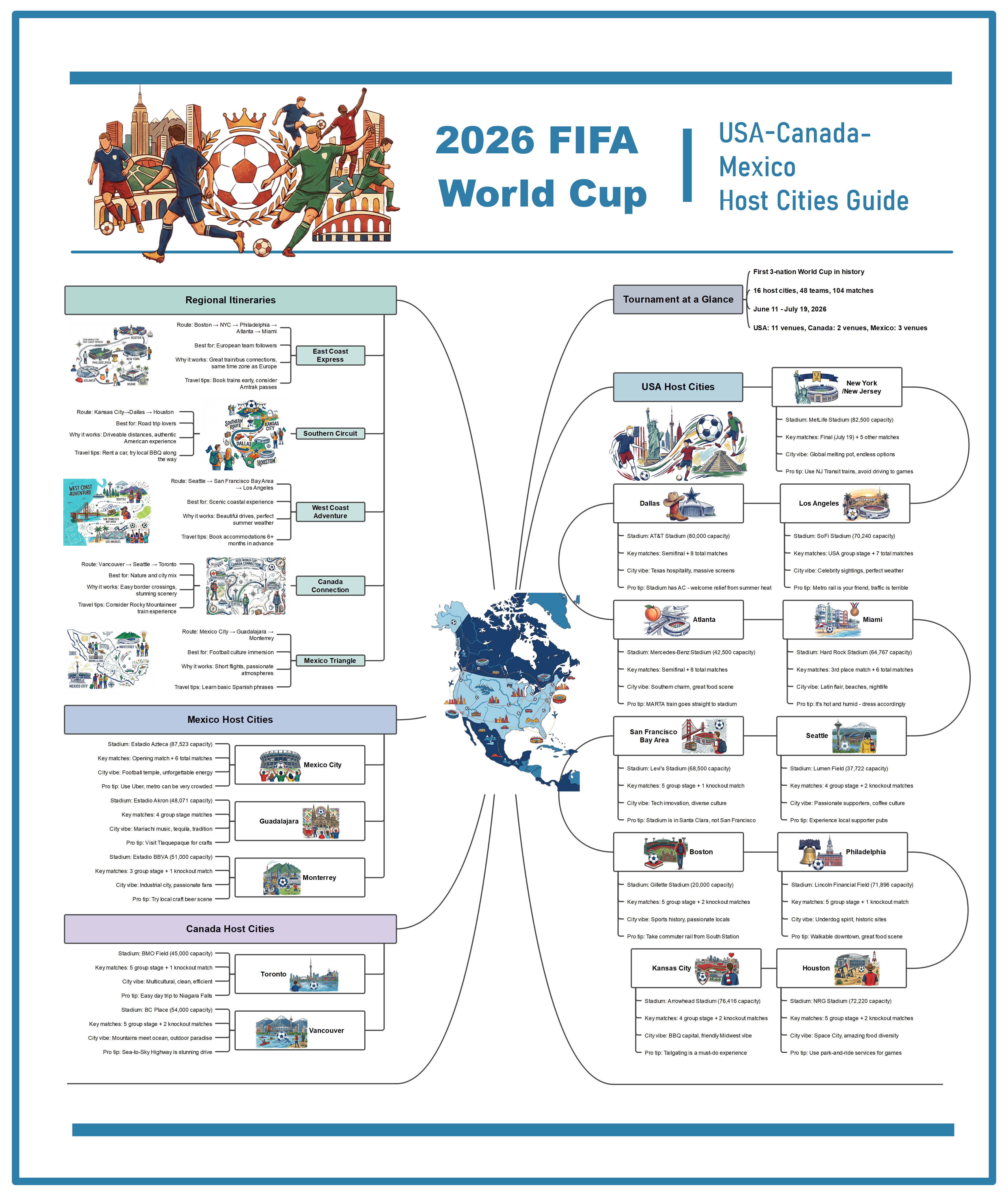 USA-Canada-Mexico Host Cities Guide