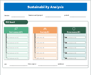 Project Sustainability Analysis Framework Template